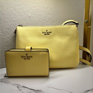 Kate Spade Lemon Crossbody Bag and Wallet